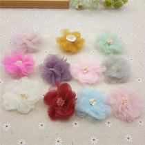 DIY simulation flower wrist flower beach chiffon chiffon chiffon flower corsage shoes Flower Garland material wedding candy box accessories