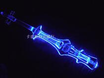 National transparent crystal Electronic electro-acoustic cello performance stage performance with remote control automatic color change light