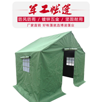 Outdoor construction tents thickened rainproof and windproof construction site camouflage field camping cotton tent military and civilian disaster relief suit