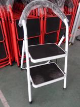Two-step ladder stool indoor household stairs two-three-step ladder folding small ladder stool dual-purpose chair herringbone ladder thickened