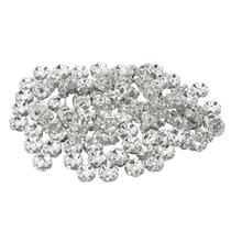 100 Crystal Rhinestones Spacer Loose Beads 6mm Jewelry DIY