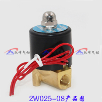 All copper solenoid valve water valve 2W025-08UW-08 two-position two-way G1 4 inlet solenoid valve UD-08