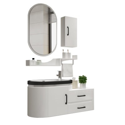Toilet bathroom cabinet combination cabinet Cabinet bathroom washing table hand basin basin modern simple