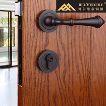 Shuangshan Hardware Belvidi BELVEDERE Mute Simple Split Antique Indoor Universal Solid Wood Door Lock