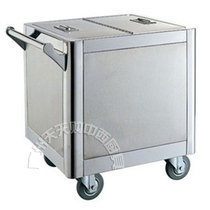 50kg mian fen che 25 kilograms of rice flour car cabinet stainless steel dining car grain storage trolley mi gang bucket