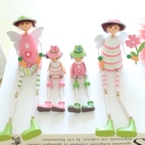 Cute wooden foot doll ornaments Mediterranean style home decoration wedding gift decoration ornaments