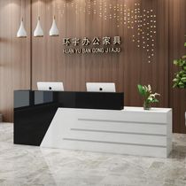 New paint company reception desk Modern imitation marble pattern shop cashier corner bar Welcome desk