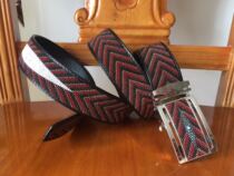 Thai Leda Colour pearl fish leather with ROTA brand genuine leather belt men automatic buckle leather belt special price