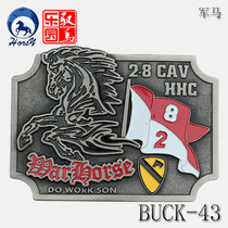 American imported buckles Belt buckles Western cowboy Western belt buckles Military horse pattern harness equestrian