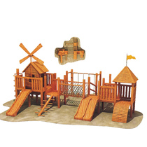 Imported huanghuali wooden park villa community kindergarten outdoor large combination small doctor slide toy