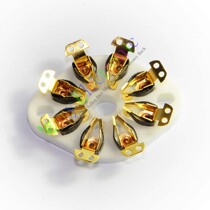 Ceramic octafooted electronic tube gilded GZC8-NS-G tube holder suitable KT88 KT88 6SL7 6SL7 5AR4 5AR4 EL34 etc.