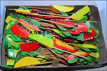 Custom art disposable tableware Fruit sign art fruit sign toothpick flower sign umbrella sign fruit sign 100