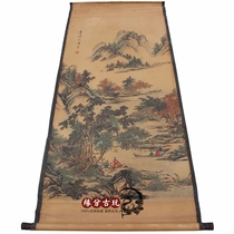 Antique Middle Hall Antique Calligraphy Painting Middle Hall Painting Chinese Painting Living Room Hanging Painting Landscape Painting Shouping Landscape 7 People Framed