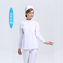 Nurse suit Stand-up collar Split medical suit Long and short sleeves Pharmacy beauty salon Doctor medical clothing White coat