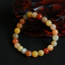 Natural Gobi jade bracelet gold wire bracelet 8mm