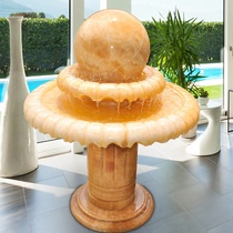 Marble large feng SHUI ball flowing water fountain opening decorationBALL 38 large plate 80 total height 126CM