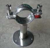 Pipe bracket 304 stainless steel belt base wall pipe fixed clamp clamp clamp clamp clamp to fastening the bar wall code