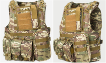 Amphibious tactical field camouflage vest ghost vest outdoor protection training steel wire vest molle system