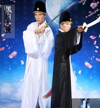 Shanghai clothing rental Ancient Hanfu knight Ling Huchong Swordsman Qu Tie straight tie Ancient costume Hanfu rental