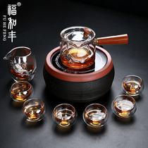 Thickened heat resistant glass utive tea furniture suit Home filter tea maker Flower tea pot tea sea tea cup teapot whole set