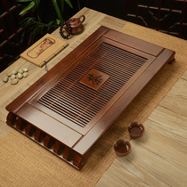 Kongming large tea tray Solid wood drainage water storage drawer tea table Complete set of Kung Fu tea set Ebony tea sea bamboo tray