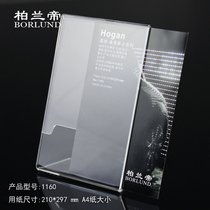 Bailan Di-Hogan series acrylic L type table card table card A4 Table sign table table Beauty nail price brand price brand POP desktop display card stand paper size 210 * 297mm