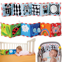 Counter T home baby double-sided black and white color bed Wall cart hanging decoration color know cloth book pattern toy