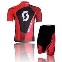 Black Red SC0T Summer Breathable Mountain Self single Fleet equipped Short sleeves Riding Suit for men and women