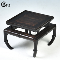 Qin Shu Pu Bamboo Bamboo Splink Base Solid Wood Rectangular Redwood Base Vase Bonsai Base Bracket
