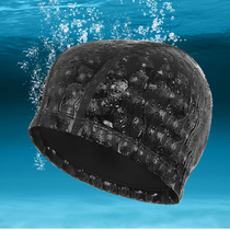 Cloth plus glue swimming cap for men and women waterproof ear protection long hair increase swimming cap comfortable and stylish PU
