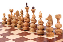 Poland imported solid wood large portable folding chess sculptor series Staunton