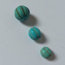 Synthetic Imitation Turquoise Pumpkin Pattern Blue Popular Fashion DIY Accessories Waist Beads Loose Beads Bodhi Buddha Beads Accessories