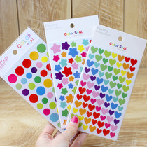 Dream time set DIY stickup style Artisanal Movie Set Accessories Color Candy Paper Black Card Decorative Stickers 6 sheets