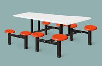 Division Dining Table And Chairs Manufacturer Direct Sales Wholesale Eight Glass GRP Table Students Canteen Dining Table Staff Dining Table And Chairs