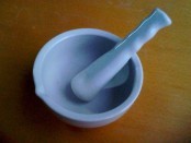 Ceramic painting tools grinding tools pigments students use porcelain pigment bowls mortar bowls