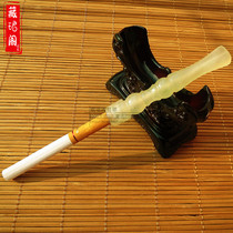 Natural Jade Jade Jade Filter Cigarette Holder Cigarette Bag Circulation Type Washable Mens Cigarette Holder