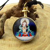 YC834 boutique Tibetan getaway The Baise of the Baise and the bifacial jewel gold plated Buddhas hand pendant customized