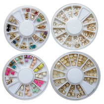 Nail jewelry Nail sticker diamond 12 grid turntable Nail supplies Tool set Nail drill Claw drill