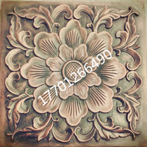New Beijing courtyard indoor and outdoor decoration artificial sandstone TV background wall painting relief flower sculpture plate