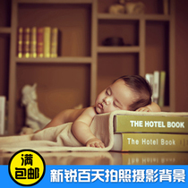 New childrens photography background cloth Mini small background 100 days baby photo digital background 1 5X1 5