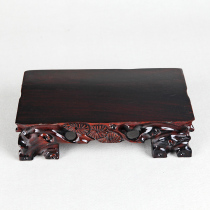 Jade mahogany carving stone base crafts ornaments jade base round head piano table mahogany base