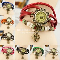 fashion bracelets watch female watches four leaf clover bra