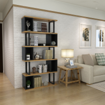 Simple modern bookcase bookshelf partition storage rack living room floor TV wall decoration rack creative storage display rack