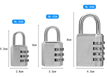Luggage lock Outdoor mini lock Door Scholar school bag cabinet Suitcase password padlock password lock Password small