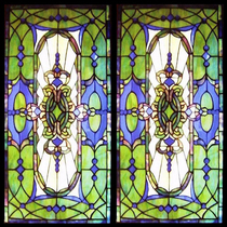 Customized American entrance corridor corridor transparent ceiling ceiling ceiling decorative color art Church glass partition screen