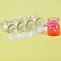 Thousand Group Seiko baking tools creative pudding bottle milk bottle glass bottle with bottle cap (6 pack)