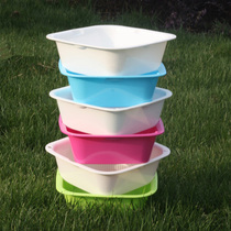 PP Fruit Dish Dish Basket Double Layer Drop Basket Plastic Pitch Basket Square Sieve Basket