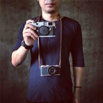 cam-in handmade retro cowhide SLR camera strap genuine leather micro single shoulder strap Leica Fuji Sony