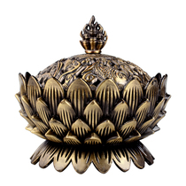 Juyuange alloy lotus incense burner home furnishings hollow incense stove sandalwood stove Incense Road appliances offering supplies