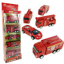 5 fun alloy fire truck 399-816 fire truck return force toy car educational childrens toys mixed batch